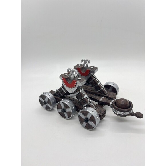 2003 PAPO Medieval Red Knights BATTERING RAM 4.5" Siege Weapon Toy Figure - Picture 7 of 9